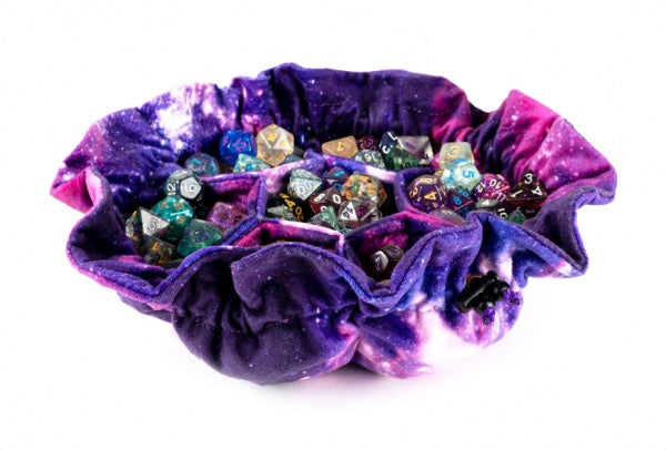 Nebula Velvet Dice Bag with Pockets-1