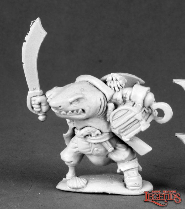 Reaper: Dark Heaven Legends: Rumscratch, Dwarf Wereshark (metal)-1