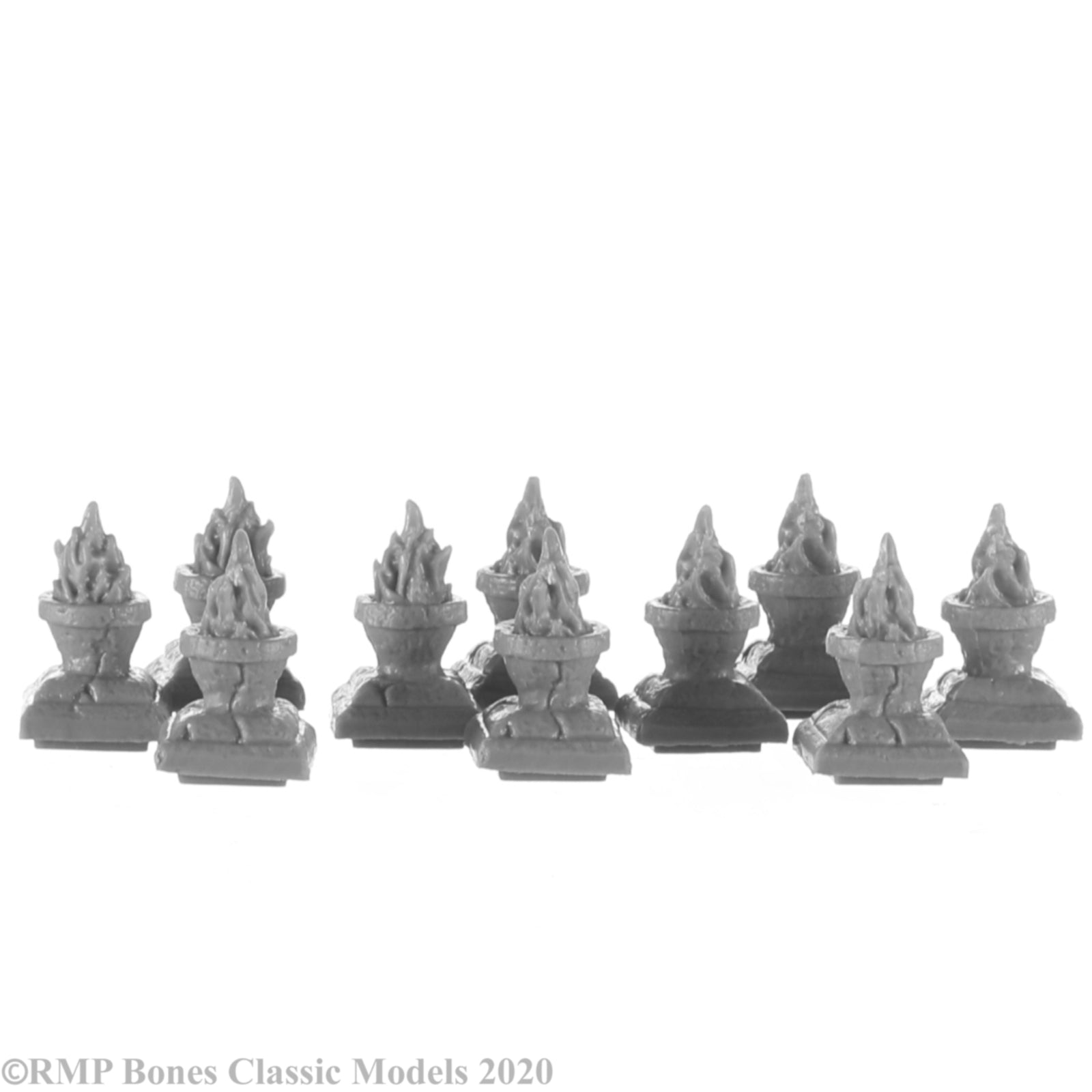 Reaper: Bones: Graveyard Finials: Braziers (10)-1