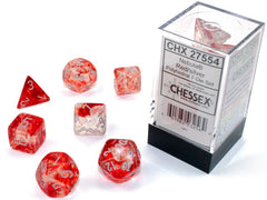Nebula Polyhedral Red/silver Luminary 7-Die Set-1