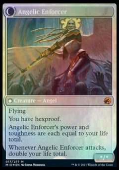 Enduring Angel // Angelic Enforcer [Innistrad: Midnight Hunt Prerelease Promos]-2