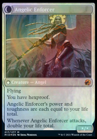 Enduring Angel // Angelic Enforcer [Innistrad: Midnight Hunt Prerelease Promos]-2