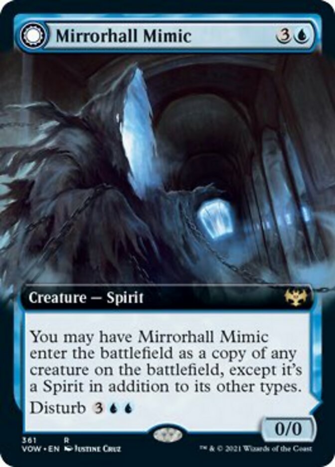 Mirrorhall Mimic // Ghastly Mimicry (Extended Art) [Innistrad: Crimson Vow]-1