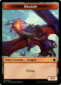 Dragon (002) // Zombie Double-Sided Token [Game Night 2019 Tokens]-1