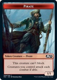 Pirate // Treasure Double-Sided Token [Core Set 2021 Tokens]-1