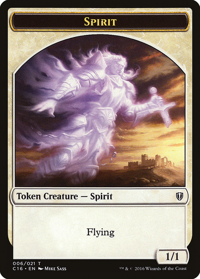Spirit (001) // Spirit (006) Double-Sided Token [Commander 2016 Tokens]-2