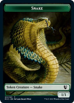 Spirit // Snake Double-Sided Token [Innistrad: Midnight Hunt Commander Tokens]-2