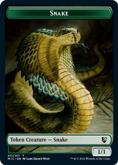 Spirit // Snake Double-Sided Token [Innistrad: Midnight Hunt Commander Tokens]-2