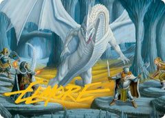 Cave of the Frost Dragon Art Card (Gold-Stamped Signature) [Dungeons & Dragons: Adventures in the Forgotten Realms Art Series]-1