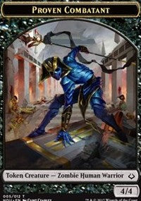 Proven Combatant // Zombie Double-Sided Token [Hour of Devastation Tokens]-1