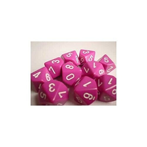 CHX 25227 Opaque Light Purple/White Set of Ten d10s-1