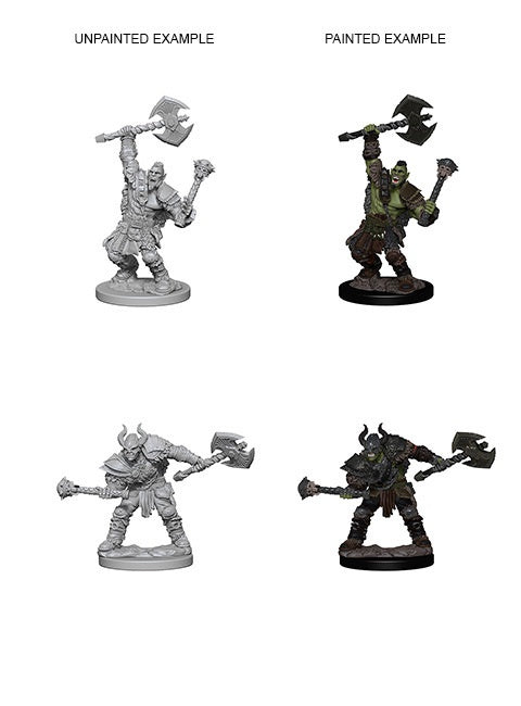 Pathfinder Deep Cuts Unpainted Miniatures Half-Orc Male Barbarian-1