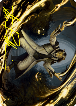 Leonin Lightscribe Art Card (Gold-Stamped Signature) [Strixhaven: School of Mages Art Series]-1