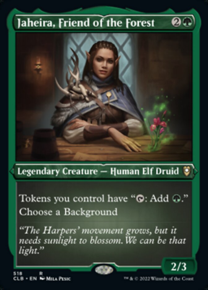 Jaheira, Friend of the Forest (Foil Etched) [Commander Legends: Battle for Baldur's Gate]-1