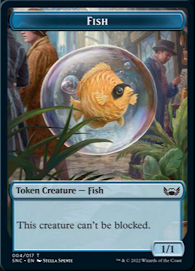 Treasure (013) // Fish Double-Sided Token [Streets of New Capenna Tokens]-2