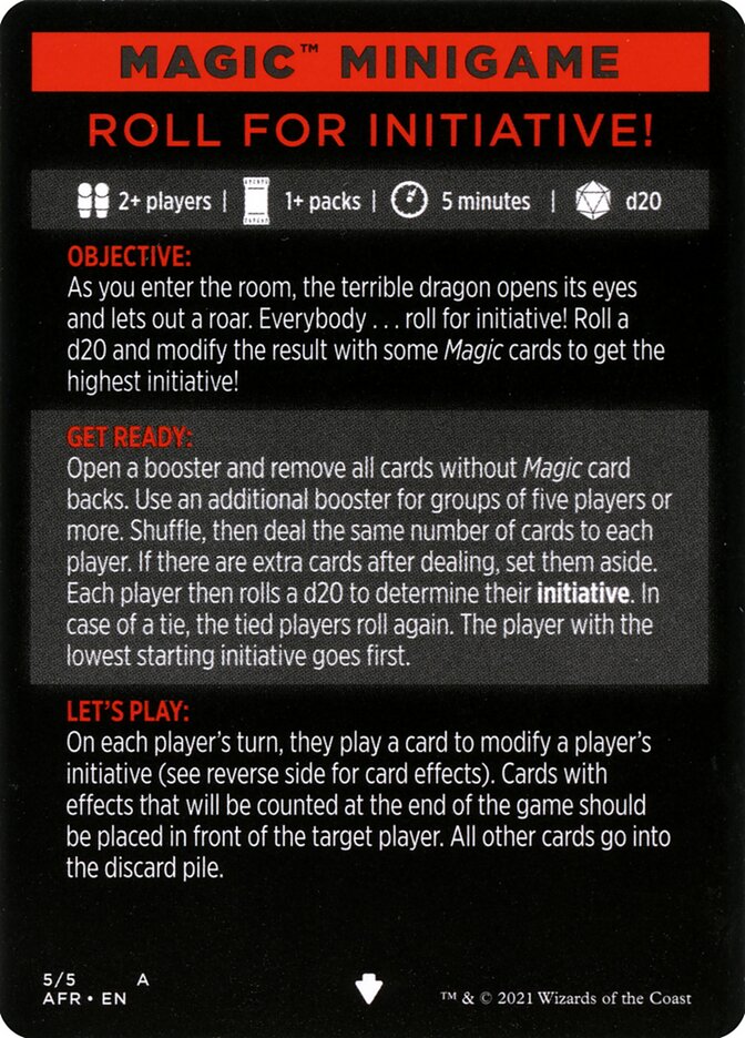 Roll for Initiative (Magic Minigame) [Dungeons & Dragons: Adventures in the Forgotten Realms Minigame]-1