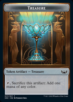 Treasure (017) // Wizard Double-Sided Token [Streets of New Capenna Tokens]-1