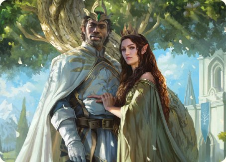 Aragorn and Arwen, Wed Art Card [The Lord of the Rings: Tales of Middle-earth Art Series]-1