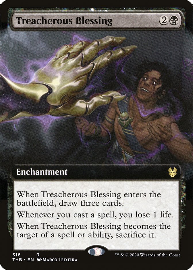 Treacherous Blessing (Extended Art) [Theros Beyond Death]-1