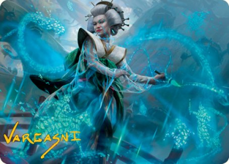 Bearer of Memory Art Card (Gold-Stamped Signature) [Kamigawa: Neon Dynasty Art Series]-1