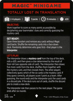 Totally Lost in Translation (Magic Minigame) [Dungeons & Dragons: Adventures in the Forgotten Realms Minigame]-1