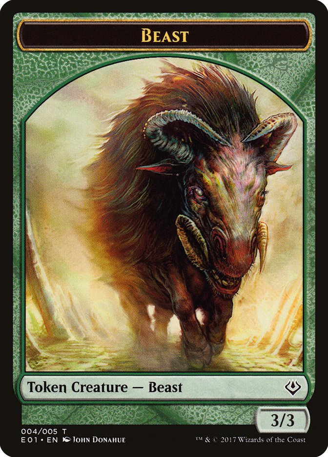 Beast (004) // Soldier Double-Sided Token [Archenemy: Nicol Bolas Tokens]-1