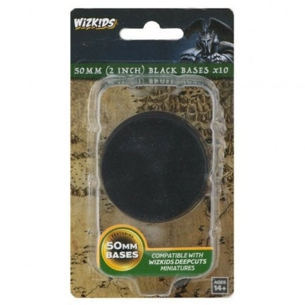 WizKids Deep Cuts Black 50mm Round Base 10ct-1