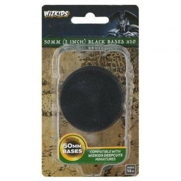 WizKids Deep Cuts Black 50mm Round Base 10ct