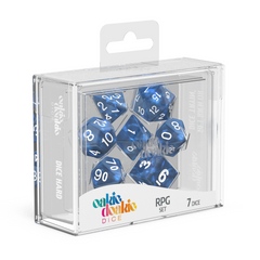Oakie Doakie Dice RPG Set Marble - Blue (7)-1