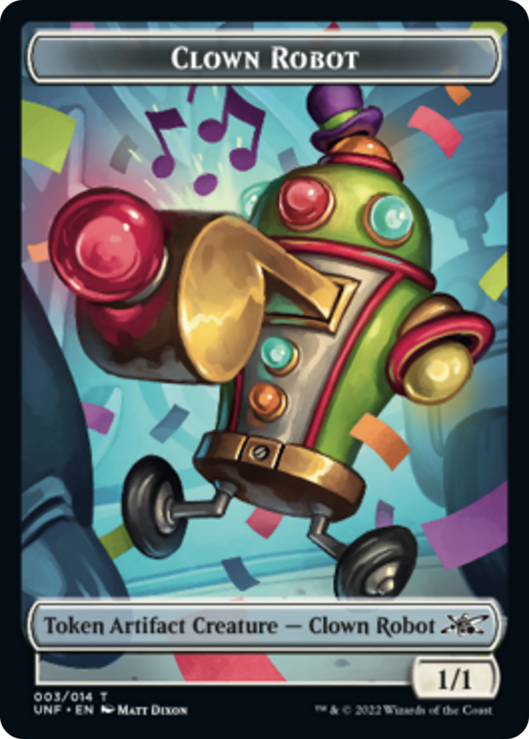 Clown Robot (003) // Storm Crow Double-Sided Token [Unfinity Tokens]-1