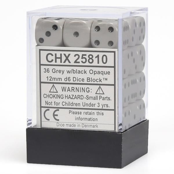 CHX 25810 Opaque 12mm d6 Dark Grey/Black Block (36)-1