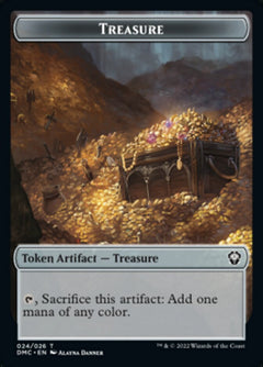 Bird (002) // Treasure Double-Sided Token [Dominaria United Tokens]-2