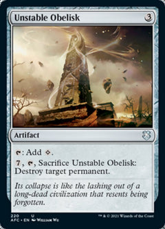 Unstable Obelisk [Dungeons & Dragons: Adventures in the Forgotten Realms Commander]-1