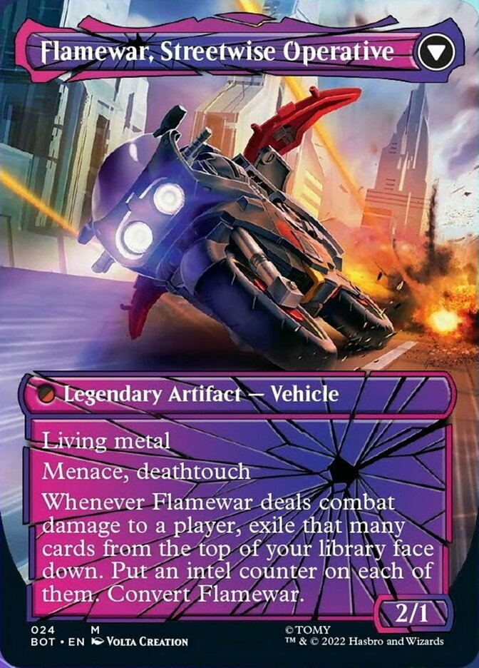 Flamewar, Brash Veteran // Flamewar, Streetwise Operative (Shattered Glass) [Transformers]-2