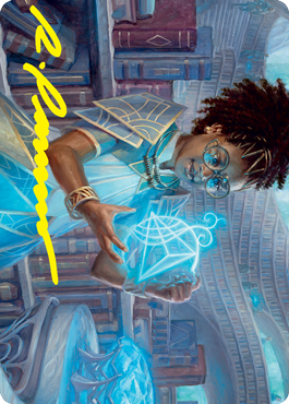 Zimone, Quandrix Prodigy Art Card (Gold-Stamped Signature) [Strixhaven: School of Mages Art Series]-1
