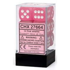 CHX 27664 Frosted 16mm d6 Pink/White Block (12)-1