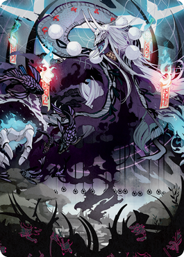 Echo of Death's Wail Art Card [Kamigawa: Neon Dynasty Art Series]-1