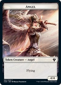 Angel // Elemental (010) Double-Sided Token [Commander 2020 Tokens]-1