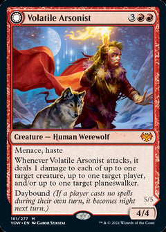Volatile Arsonist // Dire-Strain Anarchist [Innistrad: Crimson Vow]-1