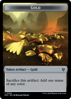 Gold // Kobolds of Kher Keep Double-Sided Token [Murders at Karlov Manor Commander Tokens]-1