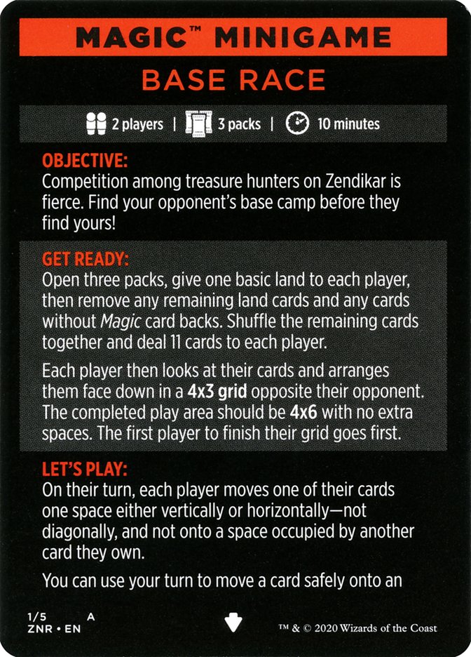 Base Race (Magic Minigame) [Zendikar Rising Minigame]-1