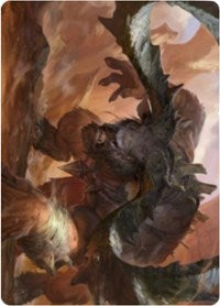 Moraug, Fury of Akoum Art Card [Zendikar Rising Art Series]-1