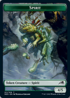 Samurai // Spirit (011) Double-Sided Token [Kamigawa: Neon Dynasty Tokens]-2