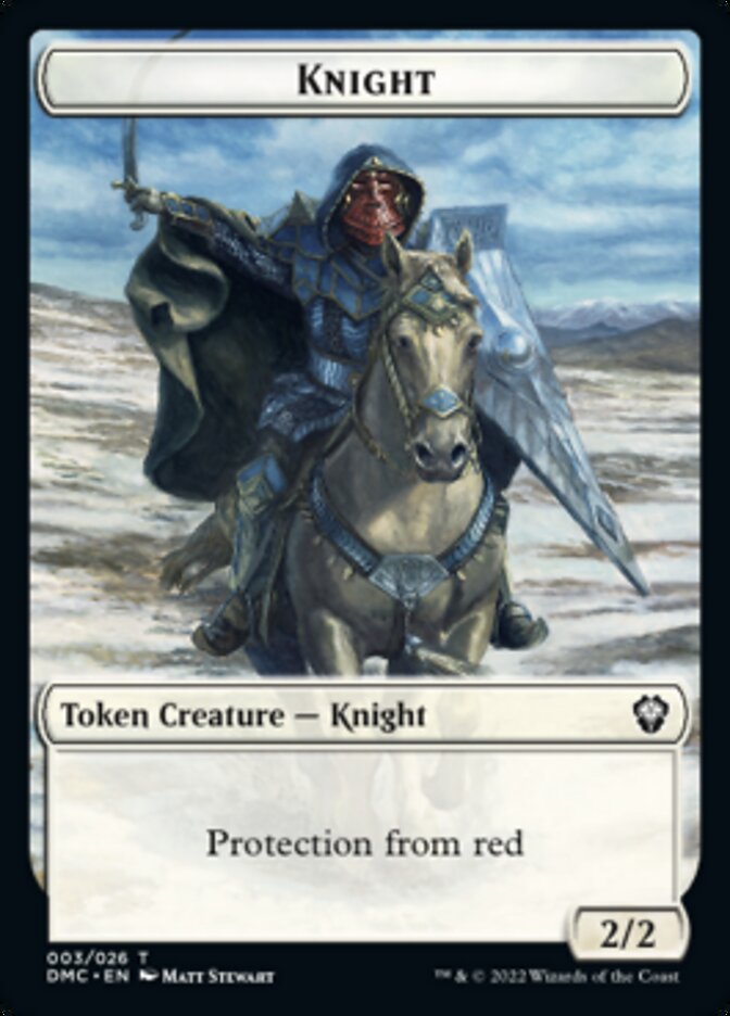 Saproling // Knight Double-Sided Token [Dominaria United Tokens]-2