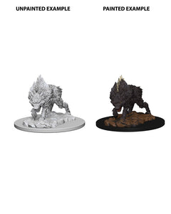 Pathfinder Deep Cuts Unpainted Miniatures Dire Wolf-1