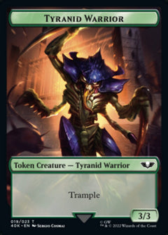 Tyranid (017) // Tyranid Warrior Double-Sided Token (Surge Foil) [Warhammer 40,000 Tokens]-2