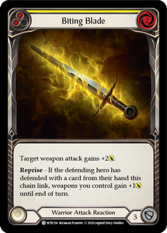 Biting Blade (Yellow) [U-WTR136] (Welcome to Rathe Unlimited)  Unlimited Rainbow Foil-1