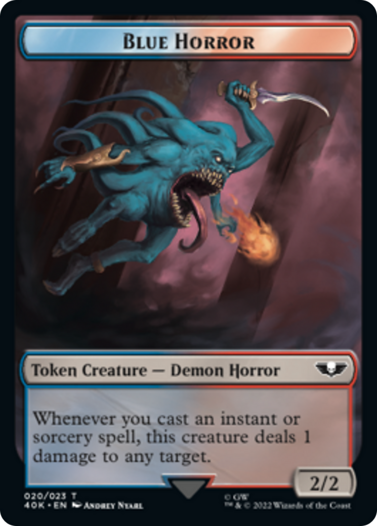 Spawn // Blue Horror Double-Sided Token [Warhammer 40,000 Tokens]-2