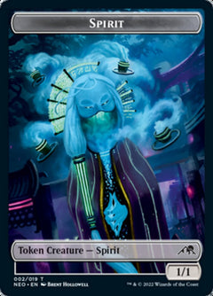 Spirit (002) // Construct (006) Double-Sided Token [Kamigawa: Neon Dynasty Tokens]-1