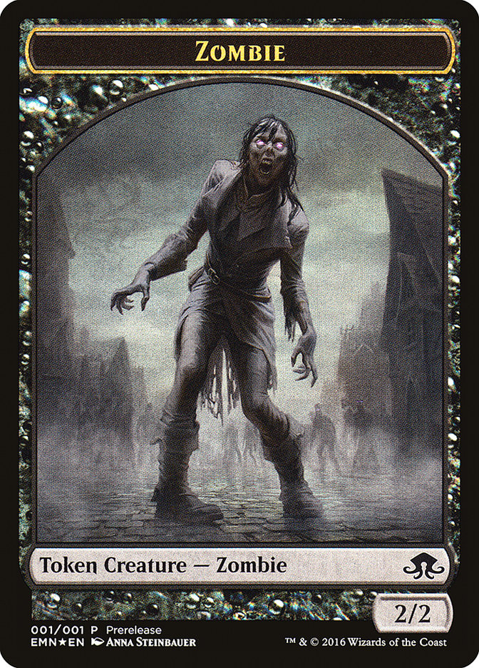 Zombie // Zombie Double-Sided Token [Eldritch Moon Prerelease Promos]-2